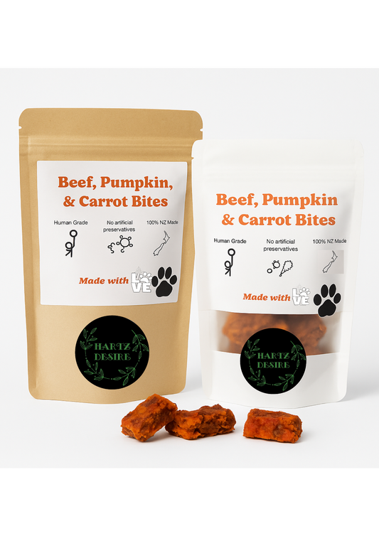 Beef, Pumpkin & Carrot Bites 🥩🎃🥕